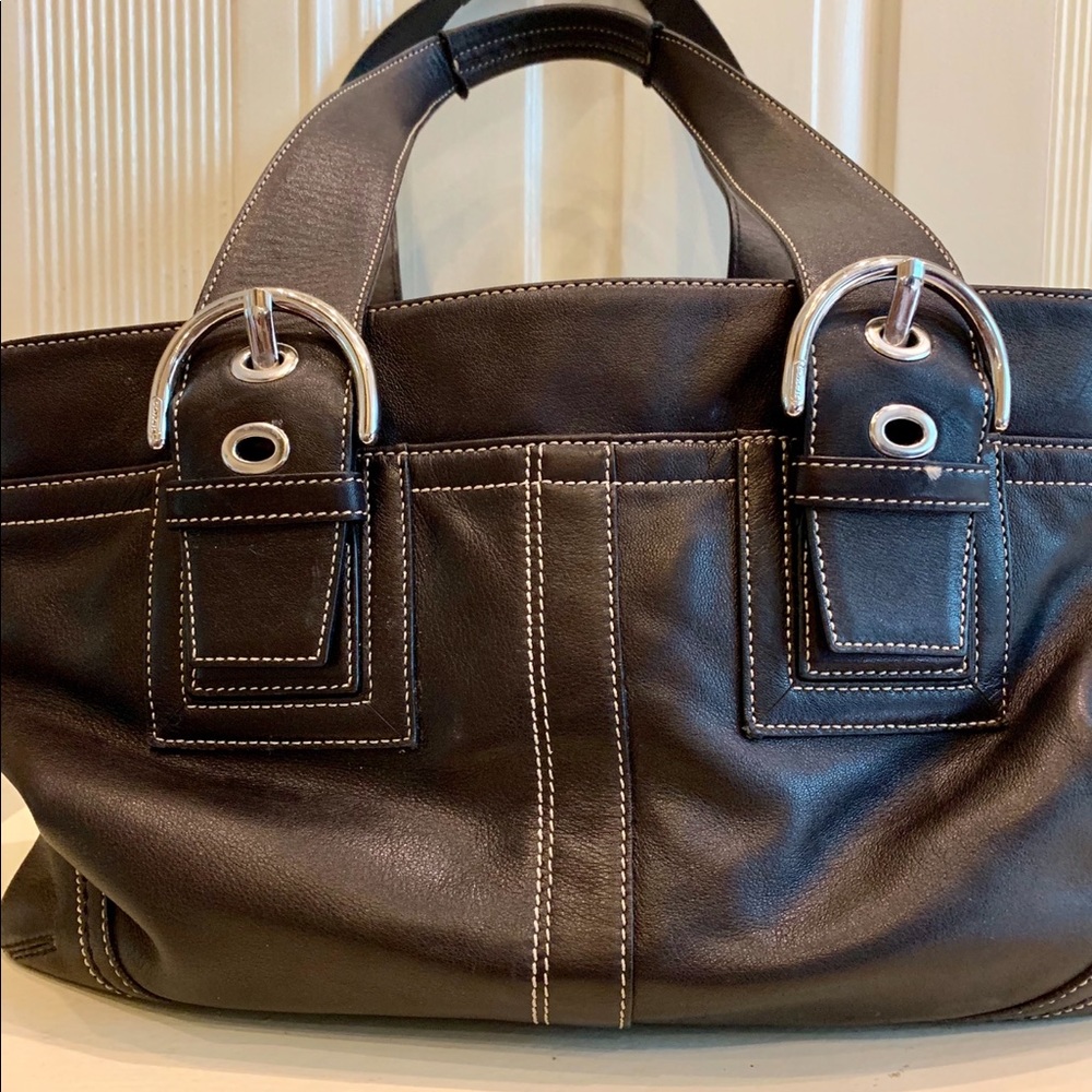 Coach Dark Brown Leather Satchel